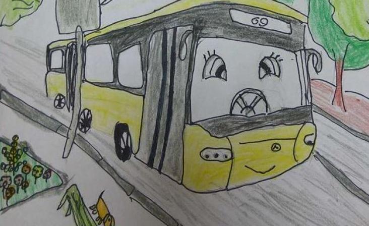 Статья «Киевпастранс» выбрал детский рисунок для проездного на октябрь Утренний город. Киев