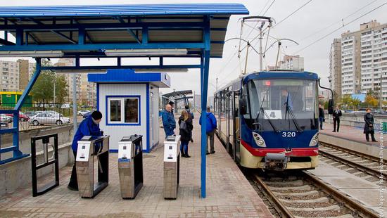 Стаття На Борщаговке открыли остановку скоростного трамвая Ранкове місто. Київ