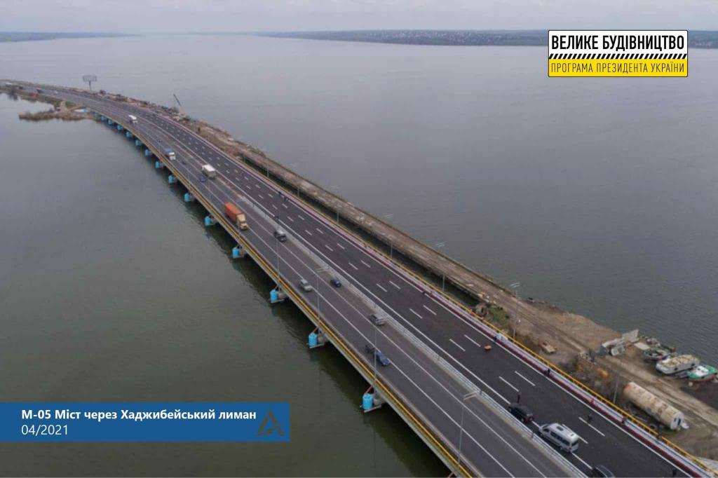 Стаття Мост через Хаджибейский лиман официально открыли. Фото Ранкове місто. Київ