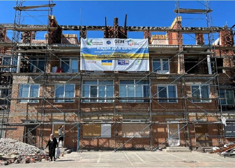 Стаття У Бучі десять будівель відновить американська організація Ранкове місто. Київ